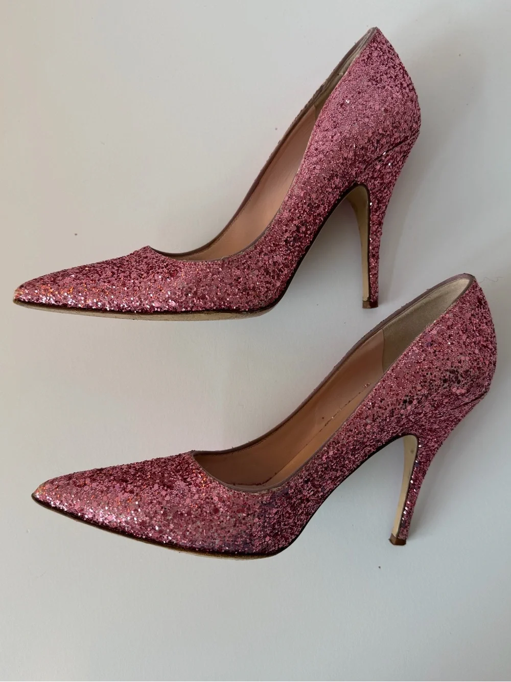 Kate Spade New York Glitter Pointed-Toe Pumps in Pink, Size 8